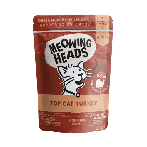 Meowing Heads Top Cat Turkey 100g Pouch
