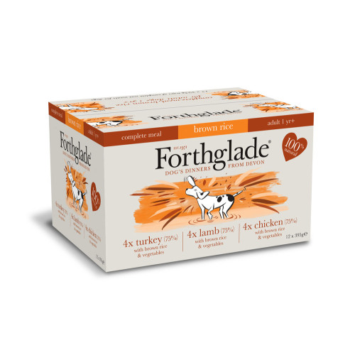 Forthglade Complete Mixed Pack Turkey, Lamb & Chicken X 12