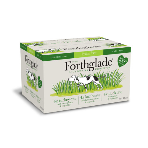 Forthglade Complete Grain Free Mixed Pack Turkey, Duck & Lamb X 12
