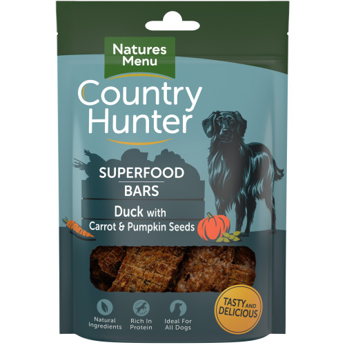 Country Hunter Superfood Bars Duck With Carrot & Pumpkin Seeds 100g