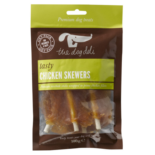 The Dog Deli Tasty Chicken Skewers 100g