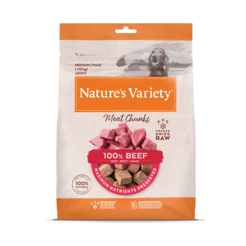 Nature's Variety Freeze Dried Chunks Beef 50g