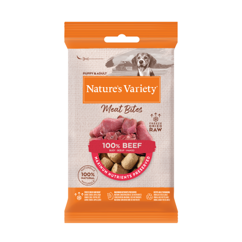 Nature's Variety Freeze Dried Meat Bites Beef 20g