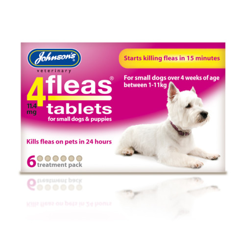 4fleas Tablets for Puppies & Small Dogs up to 11kg 6 Tablets