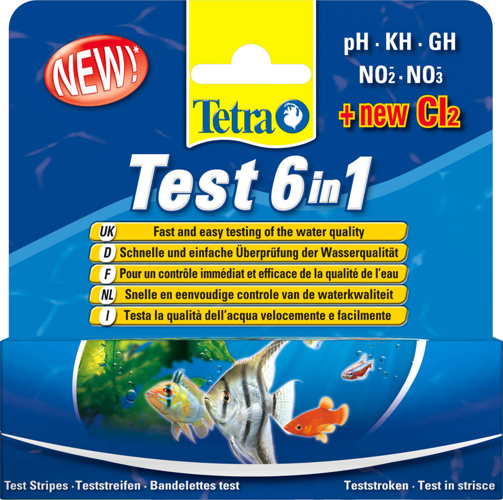 Fish Tet Tetra Test 6in1 Test Kit For Freshwater Aquariums (25 Tests) | Fin and ...