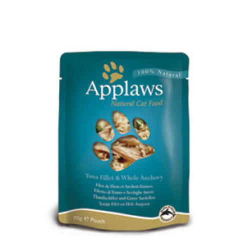 Applaws Tuna Fillet & Whole Anchovy 70g Pouch