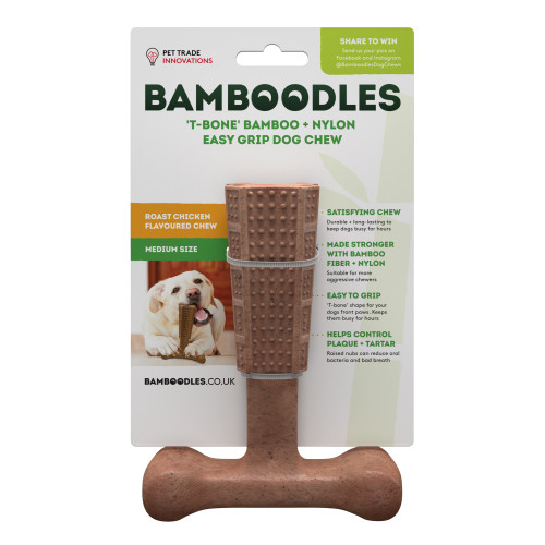 Bamboodles T-Bone Chew Toy Medium Chicken 6"