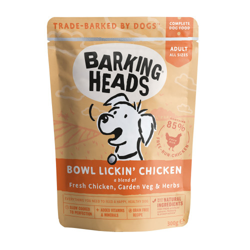Barking Heads Bowl Lickin’ Chicken 300g Pouch