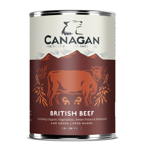 Canagan British Braised Beef For Dogs Tin 400g