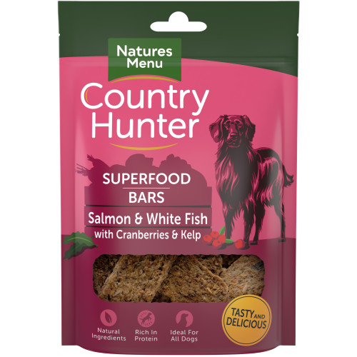 Country Hunter Superfood Bars Salmon & White Fish With Cranberries & Kelp 100g
